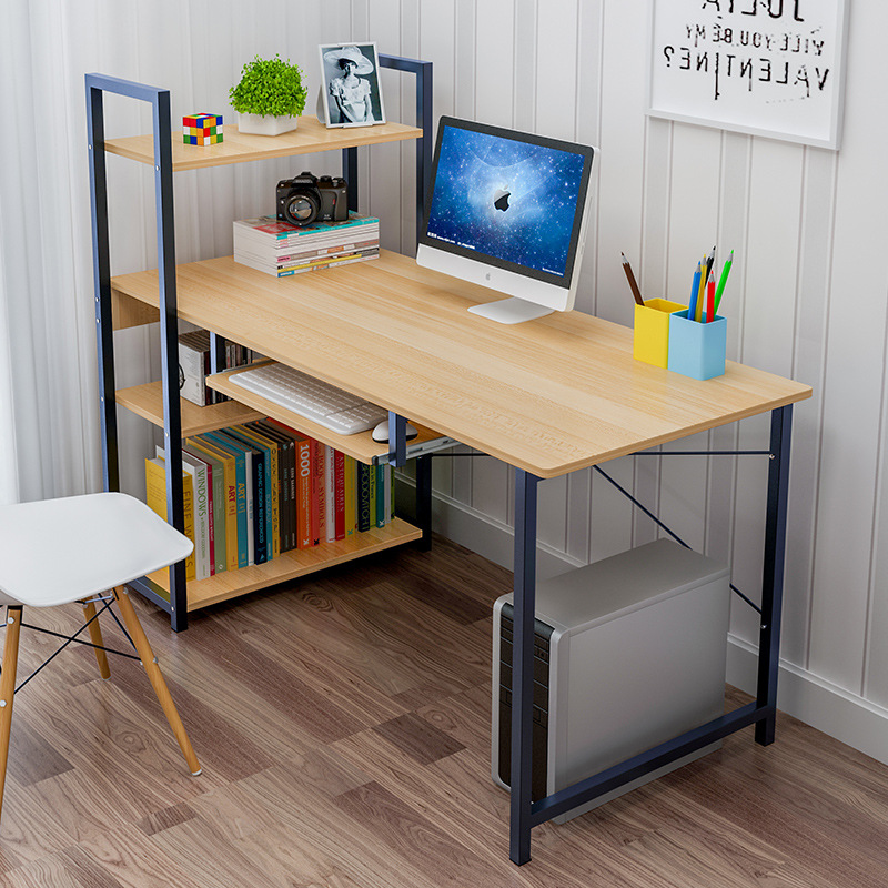 H-type Computer Desk, Writing Table with large storage space